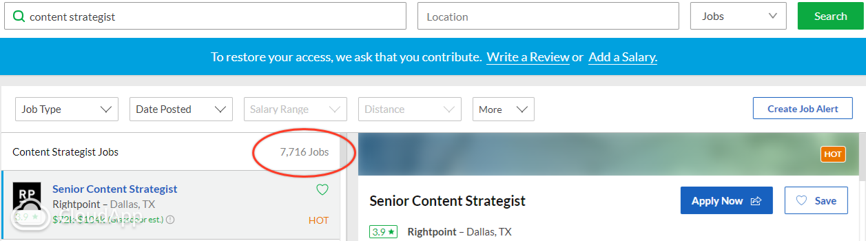 glassdoor Content Strategist