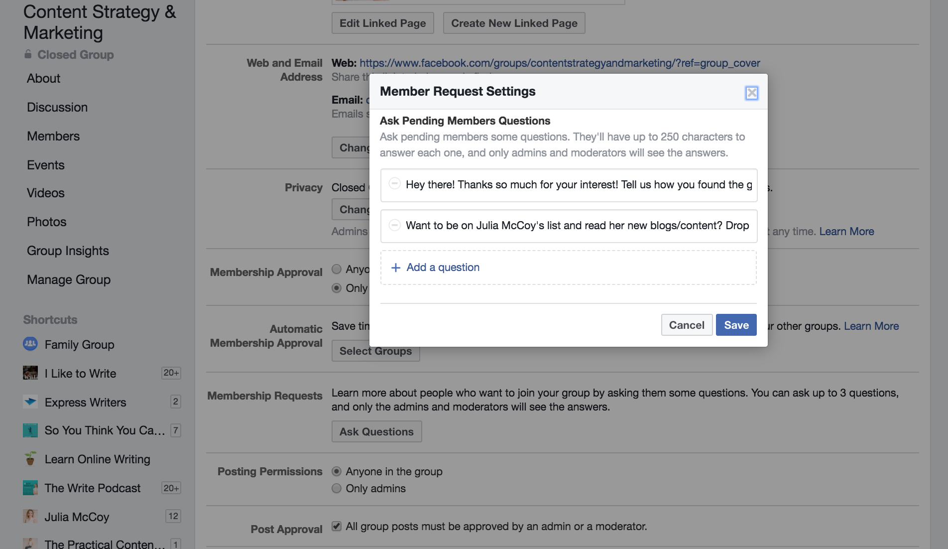 fb group questionnaire 2