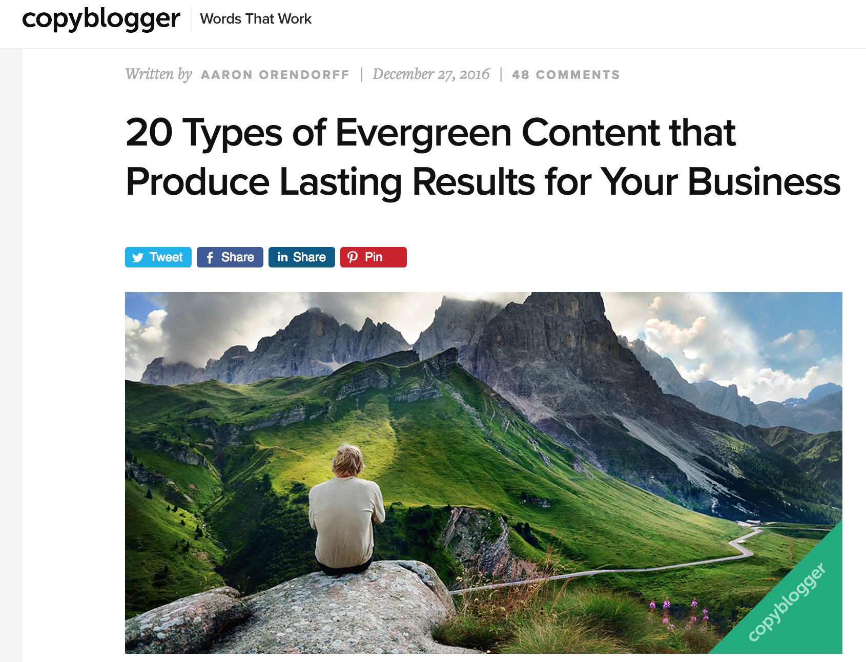 copyblogger most shared