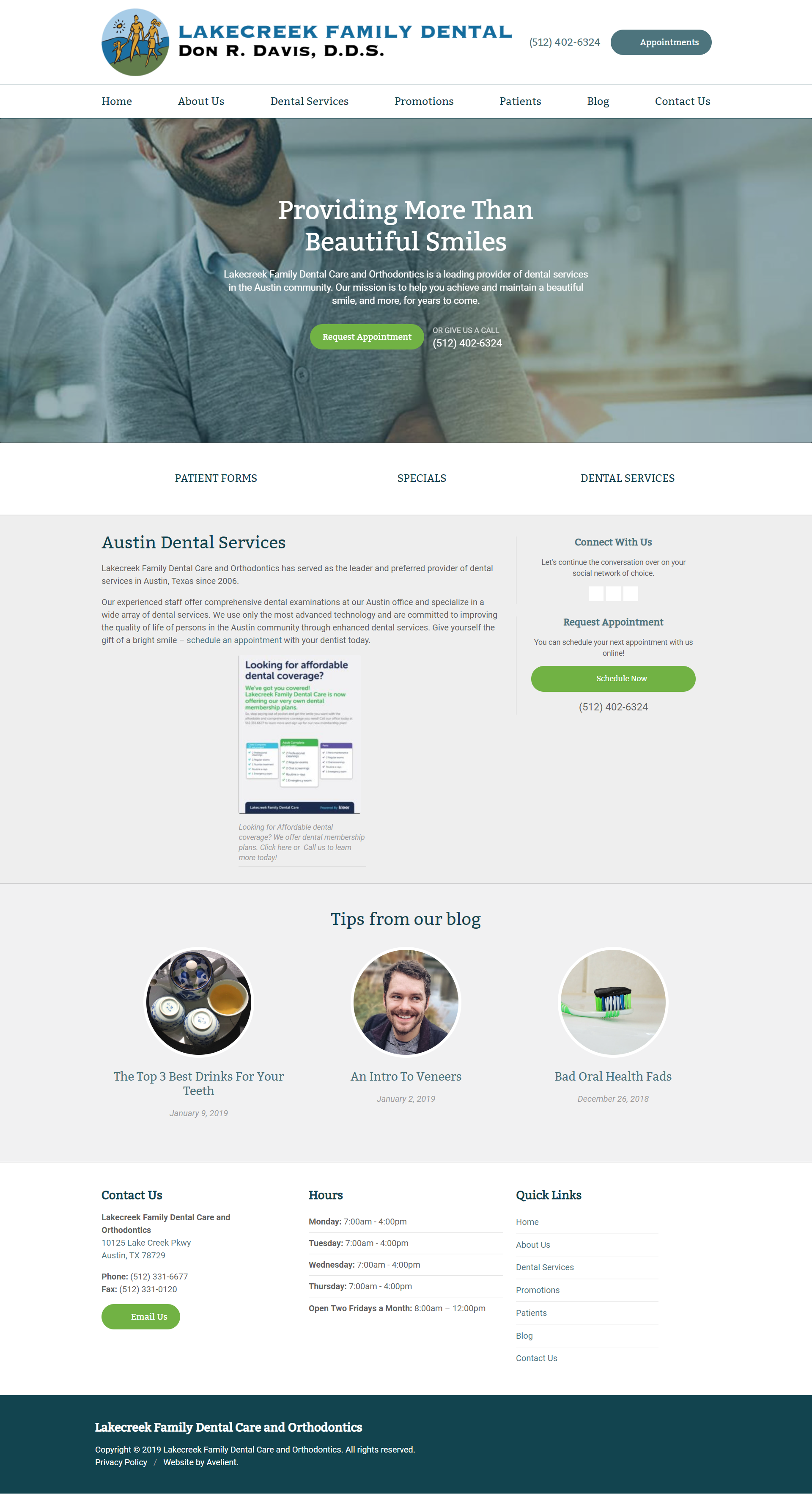 service landing page example
