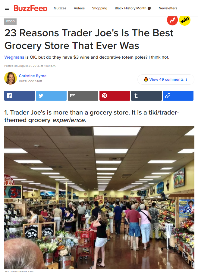buzzfeed trader joe's best grocery story list article