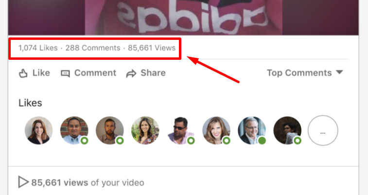 linkedin post stats