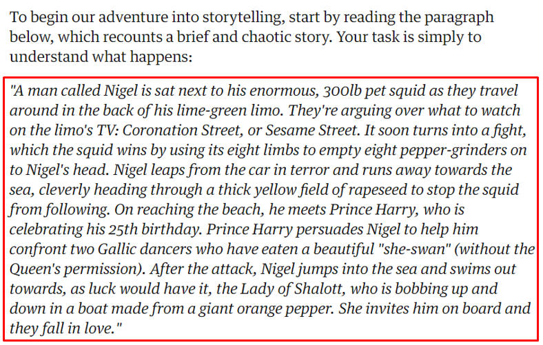 how constructing a story helps with memory