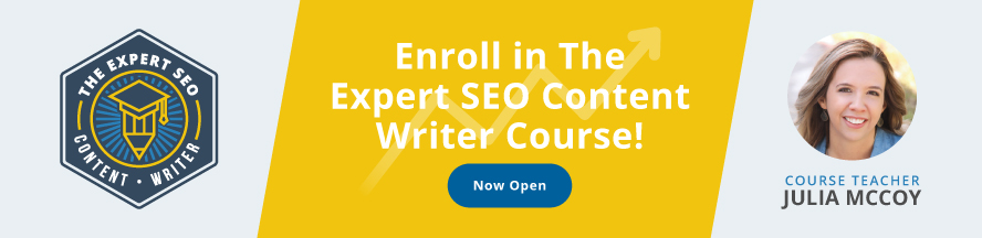 Expert content writer course banner