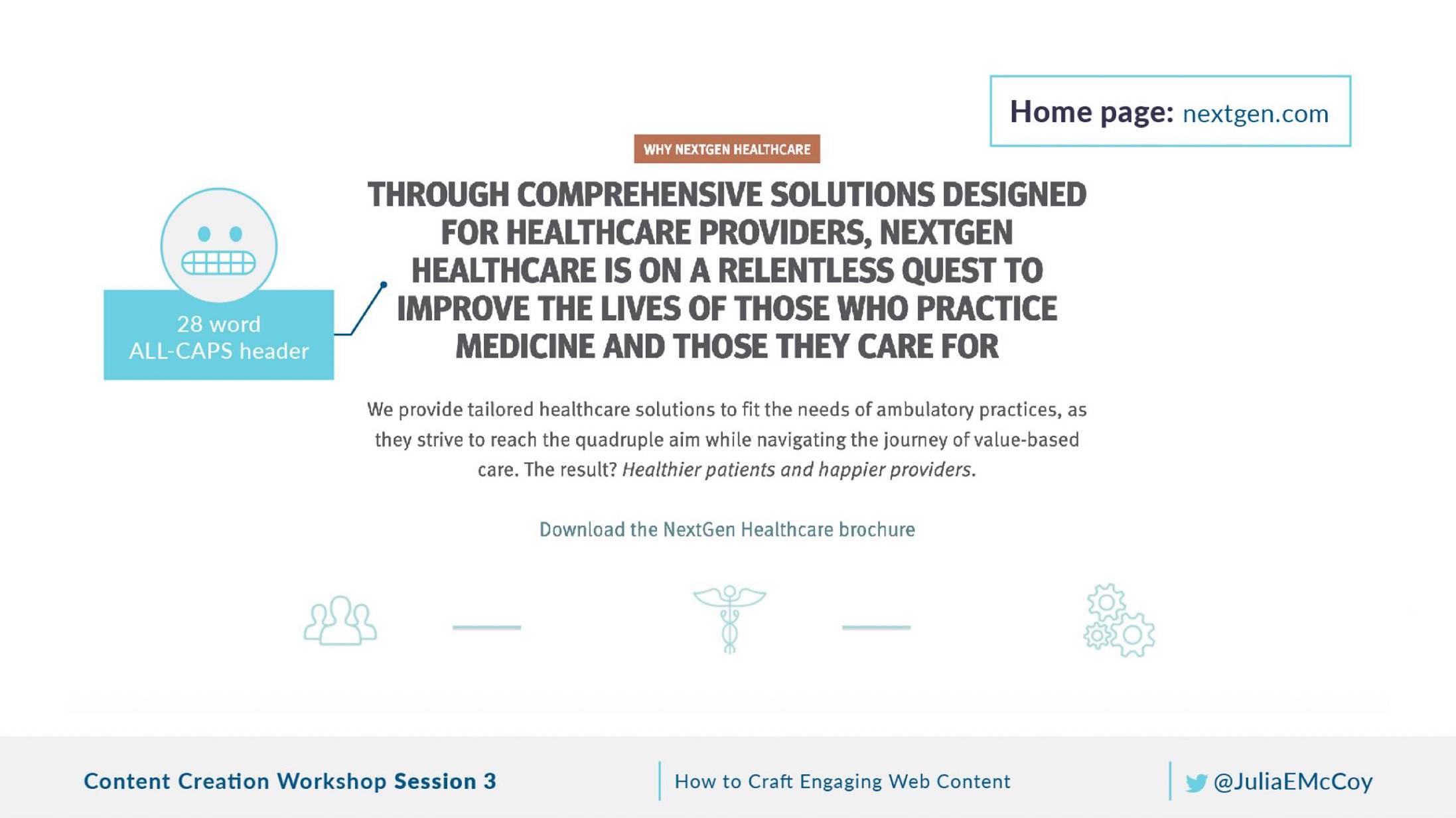 nextgen healthcare julia mccoy