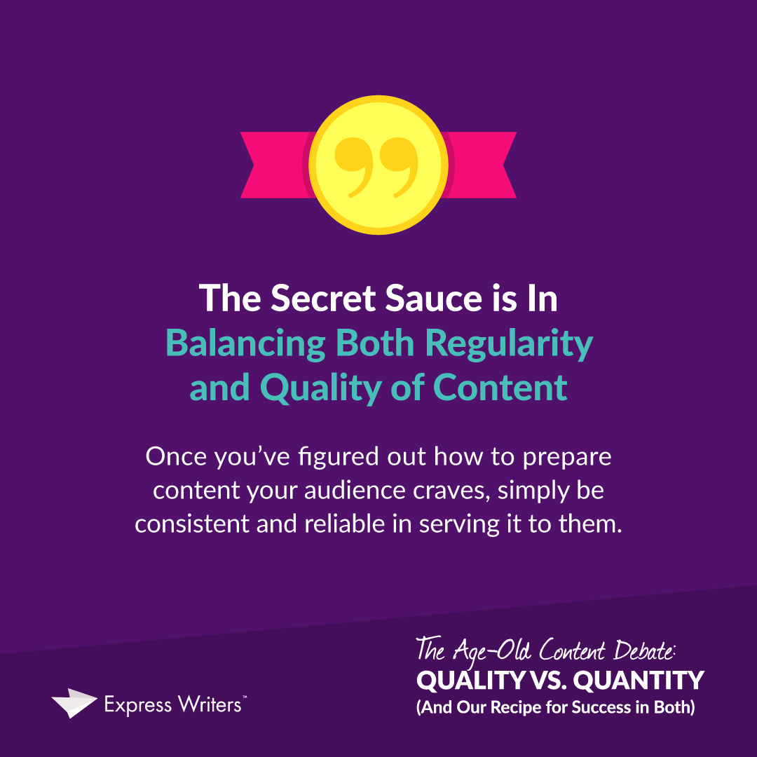 quality vs quantity of content marketing