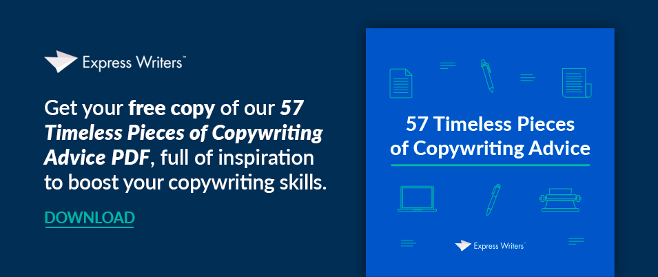 Get free copywriting advice ebook