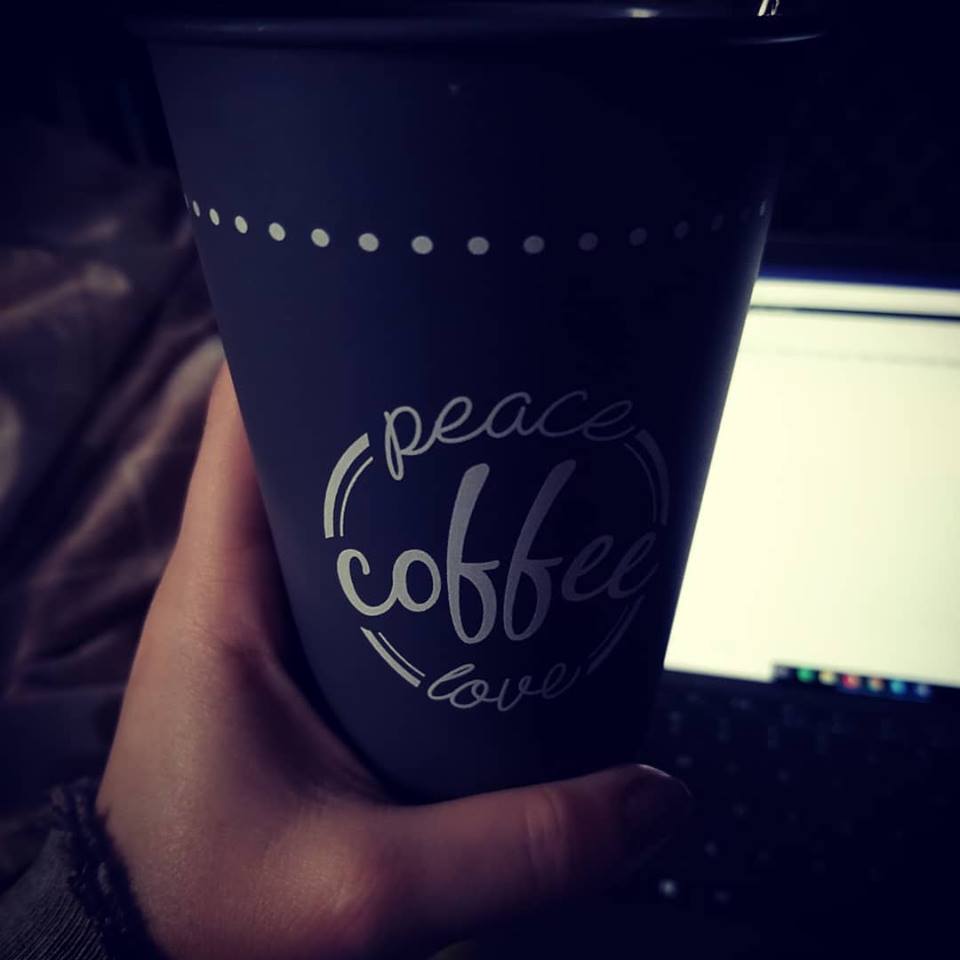 Peace, Coffee, Love mug