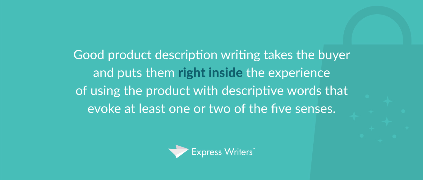 product description writing quote