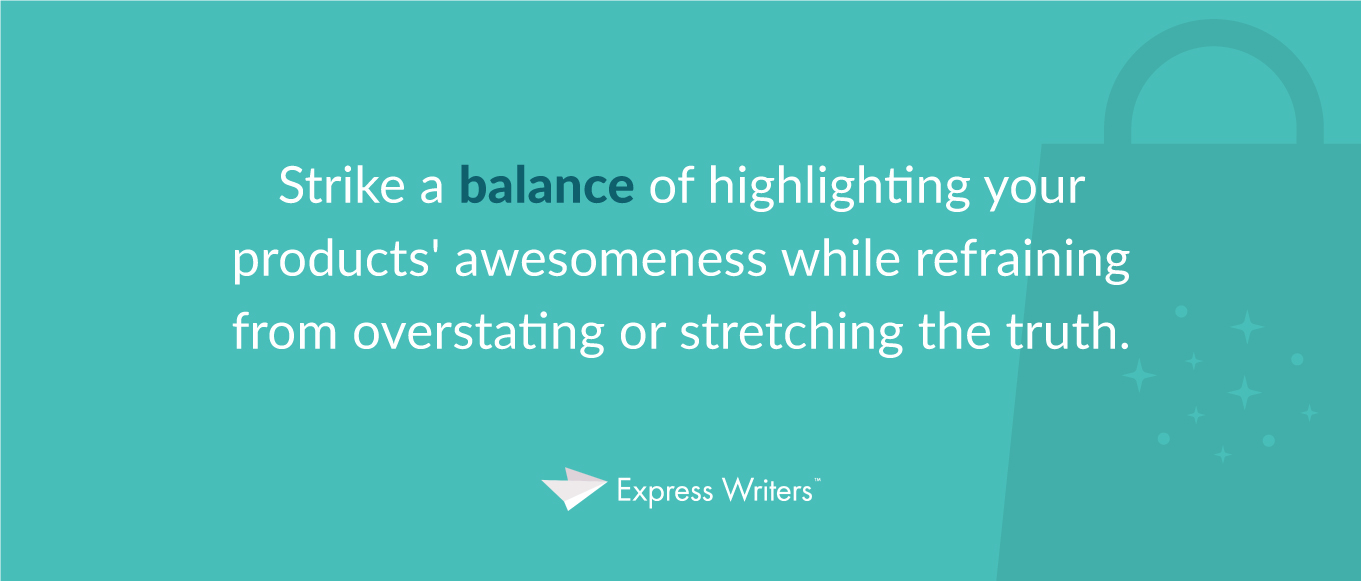 product description writing quote