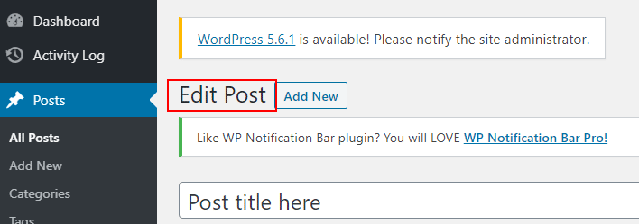 wordpress classic editor