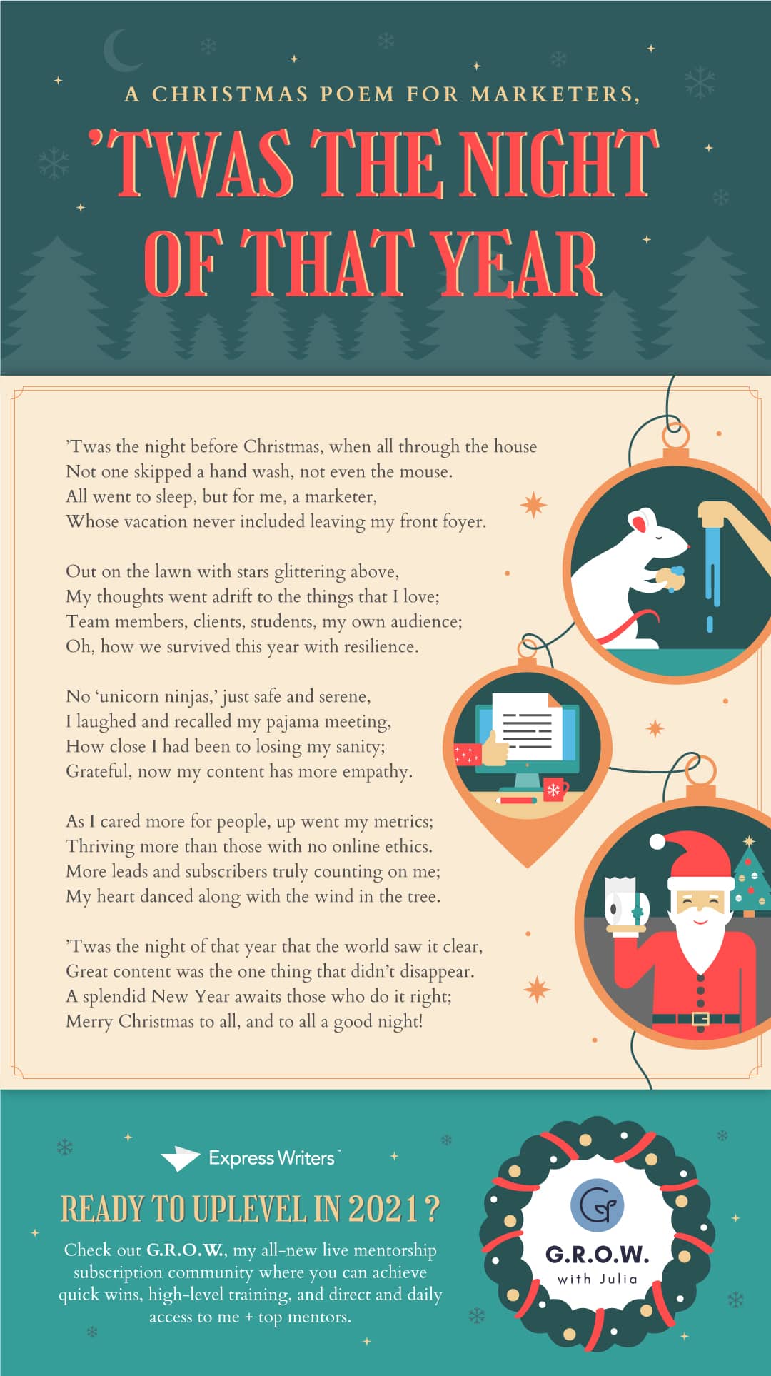 A Christmas Poem for Marketers infographic