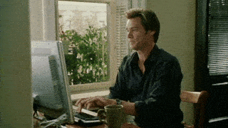 content creator typing