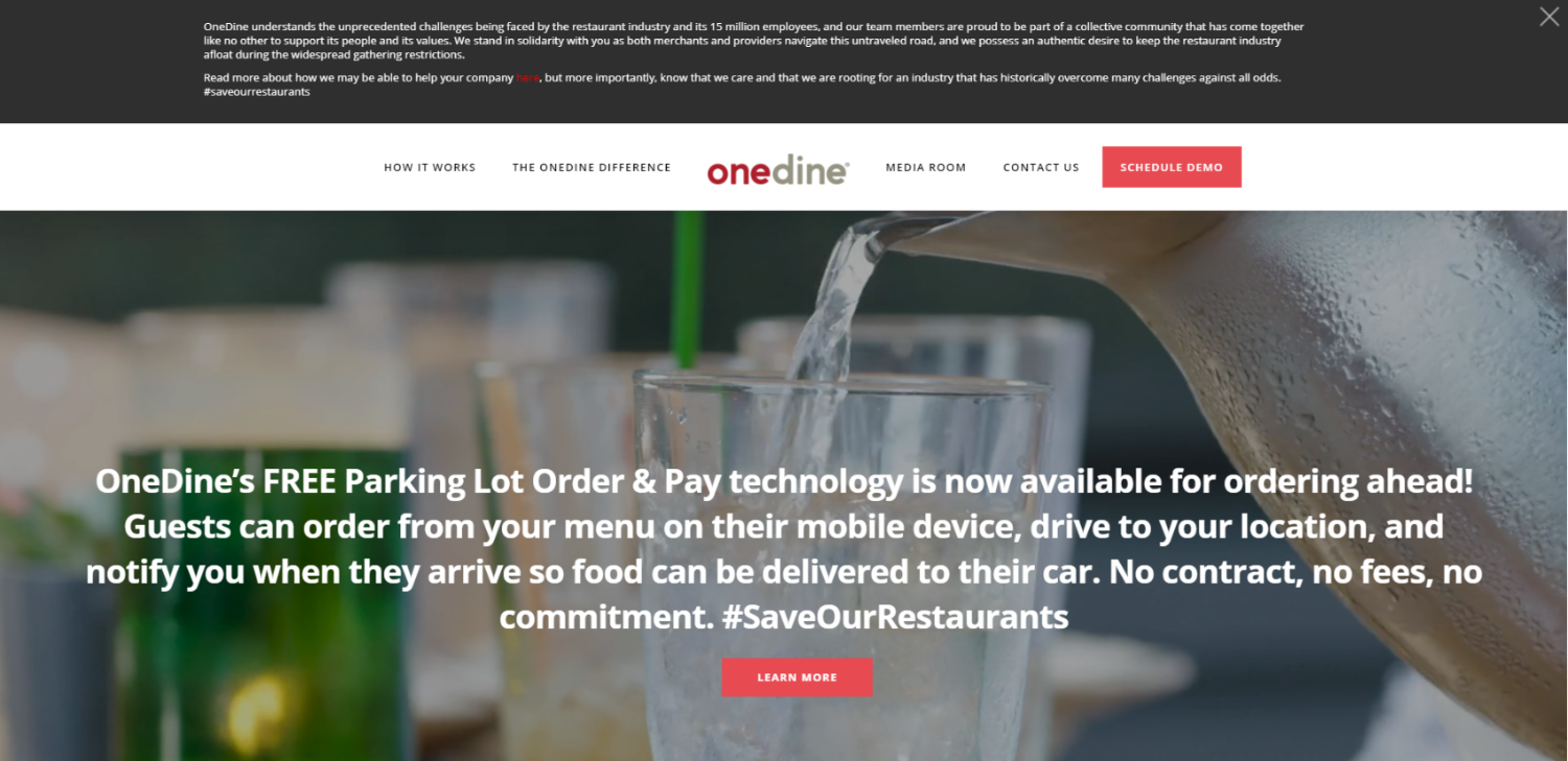 OneDine offering free Order and Pay technology