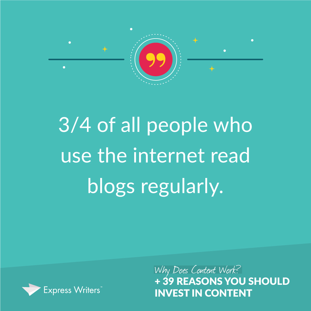 3/4 of internet users read blogs