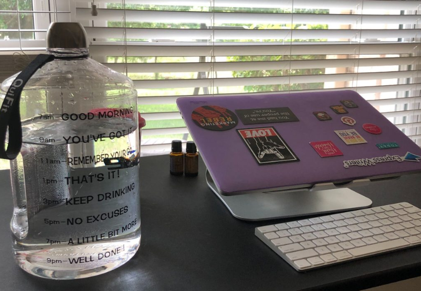 Remember to hydrate while you work from home