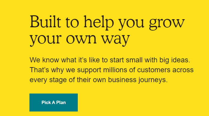 Mailchimp landing page