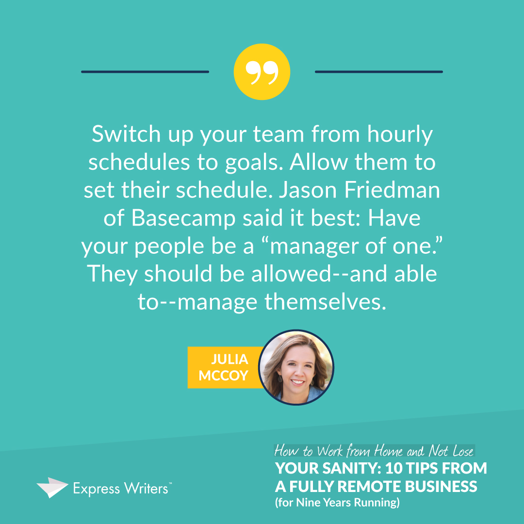 Work from home tips from Julia