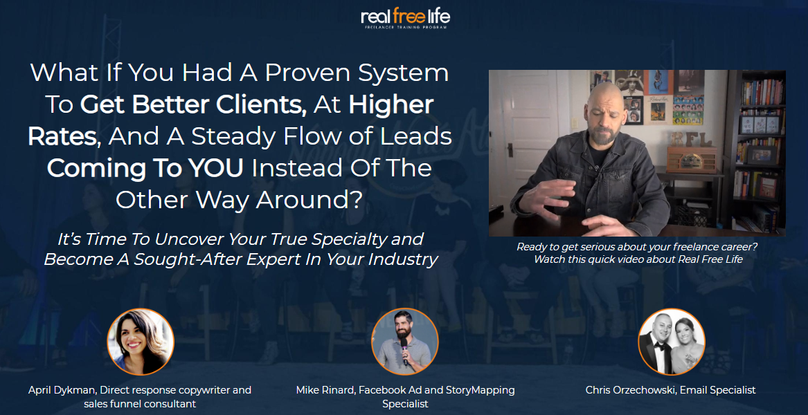 real free life landing page
