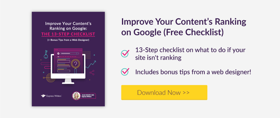 Improve your content ranking with this free checklist