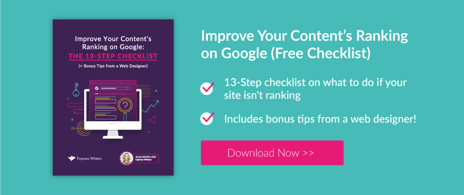 The 13 step checklist to improve your rankings