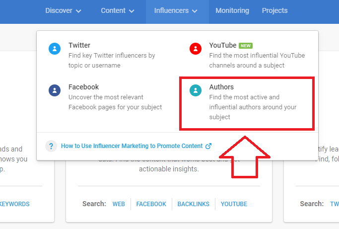 find top influencers on BuzzSumo