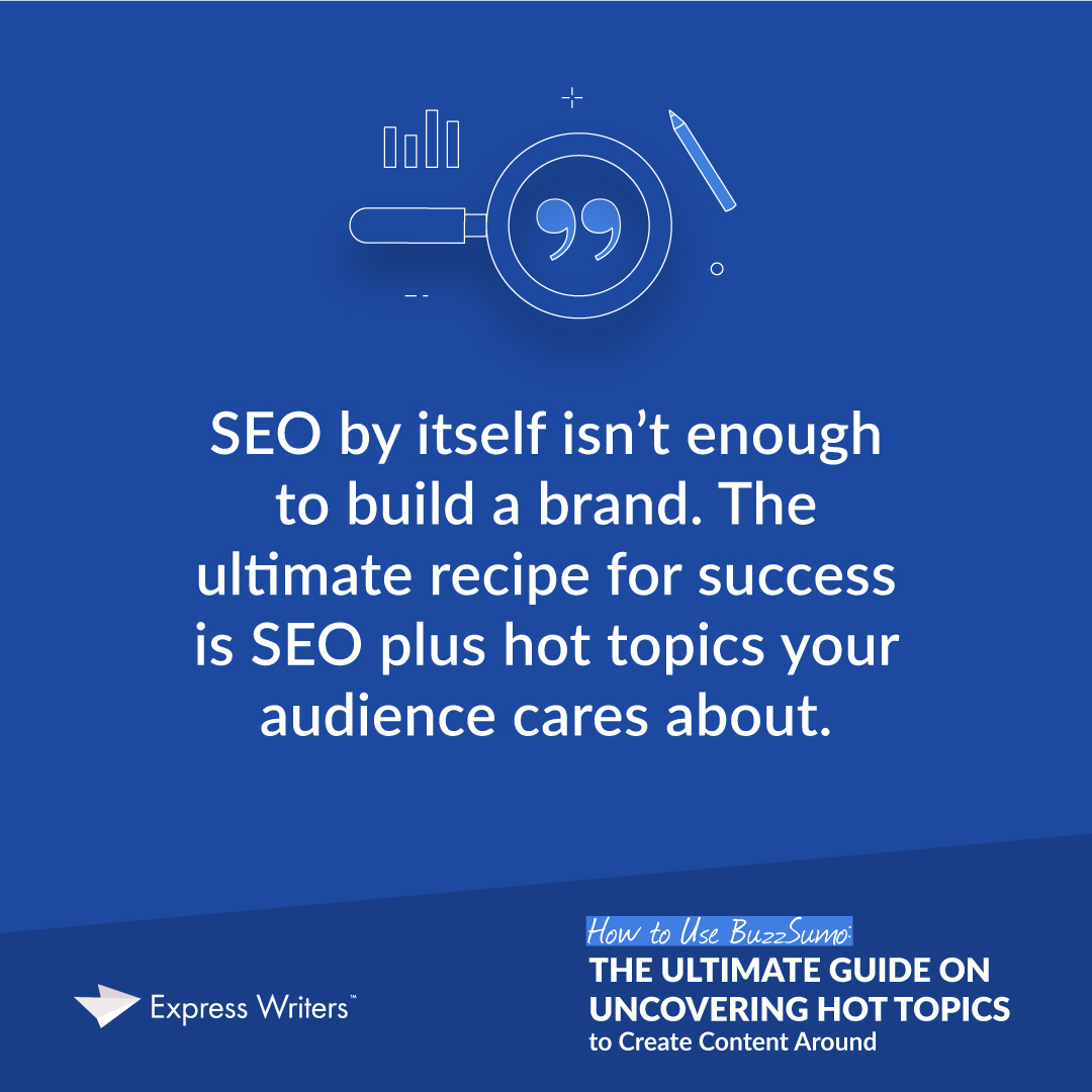 SEO by itself isn't enough to build a brand