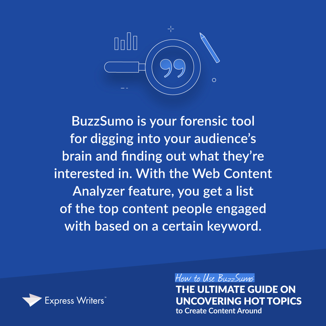 BuzzSumo is a forensic tool for digging into your audience