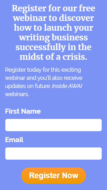 AWAI sign-up page - ux writing example