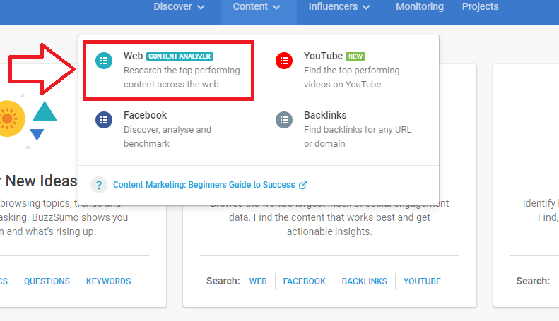 BuzzSumo web content analyzer