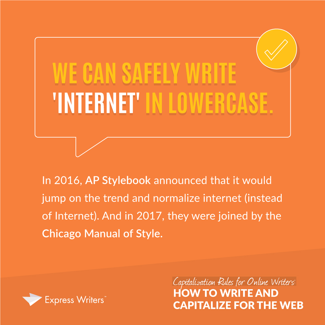 capitalization rules - how to write internet