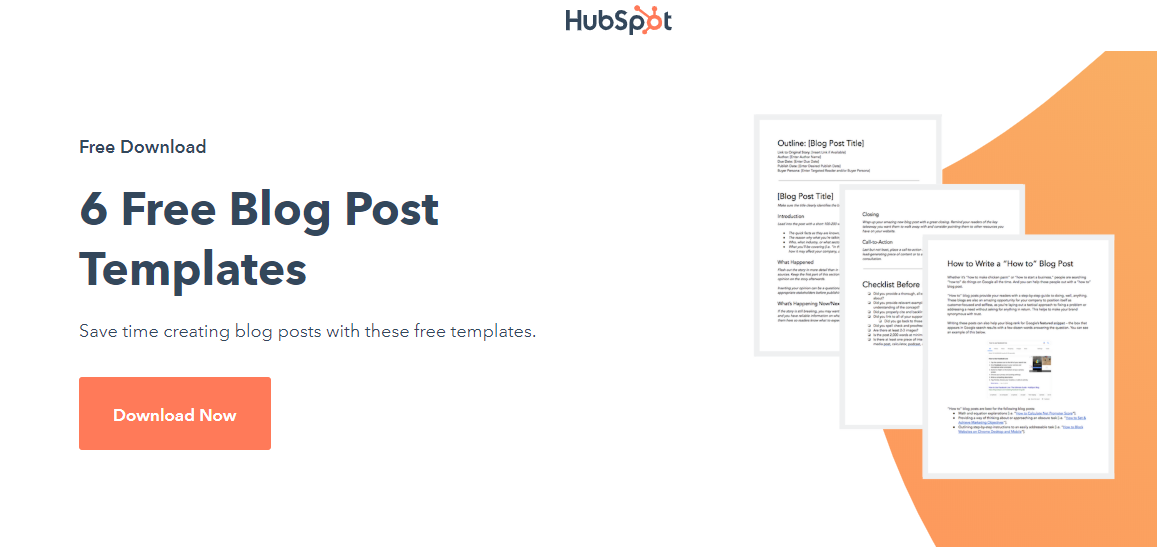HubSpot free blog post templates lead magnet