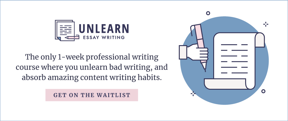 Sign up for beta enrollment in Unlearn Essay Writing