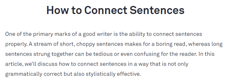 Grammarly blog example