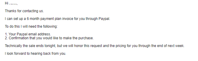 customer service example