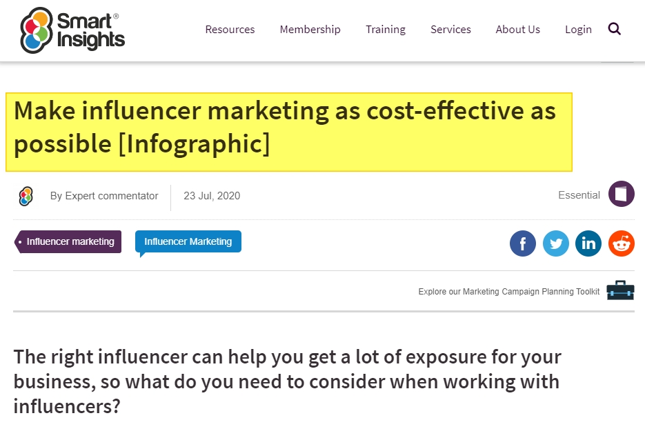 catchy headline title SmartInsights