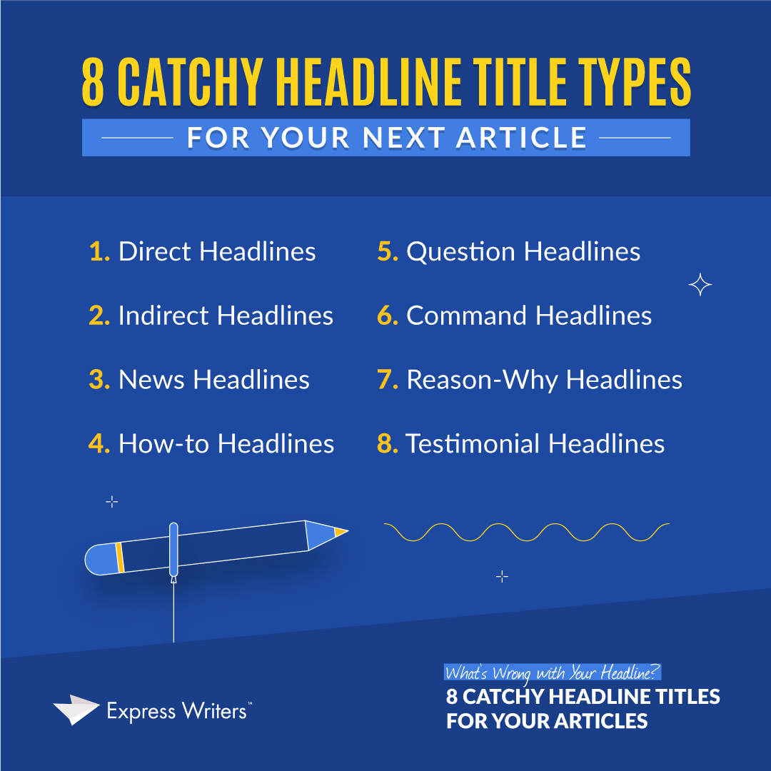 8 catchy headline title types