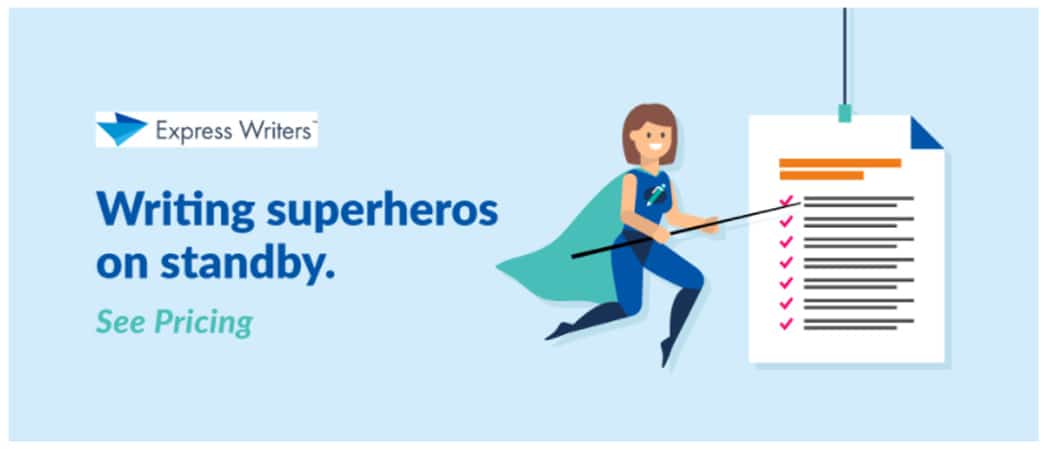 Writing superheros on standby
