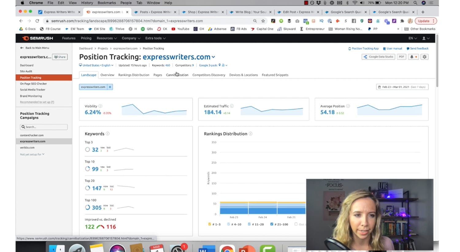 updating content with SEMrush