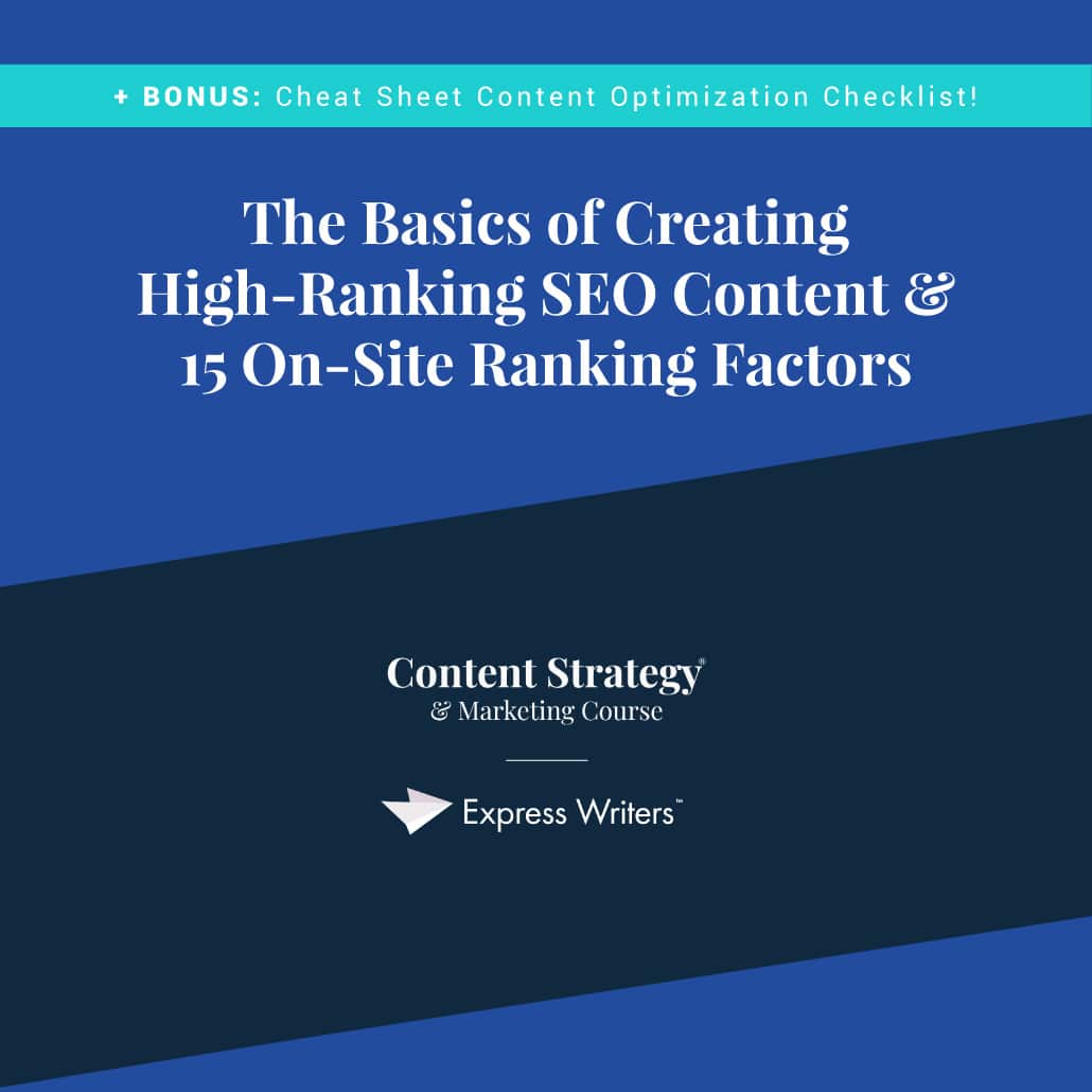 Creating High-ranking SEO content