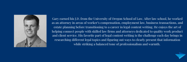 Gary is one of our legal content writer