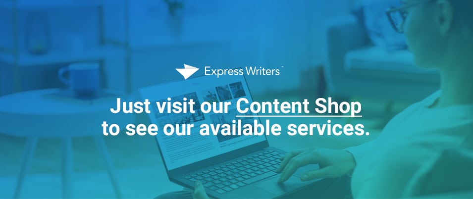 Content shop of Express Writers