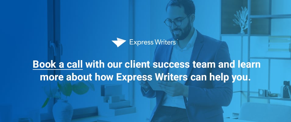Book a call with Express Writers