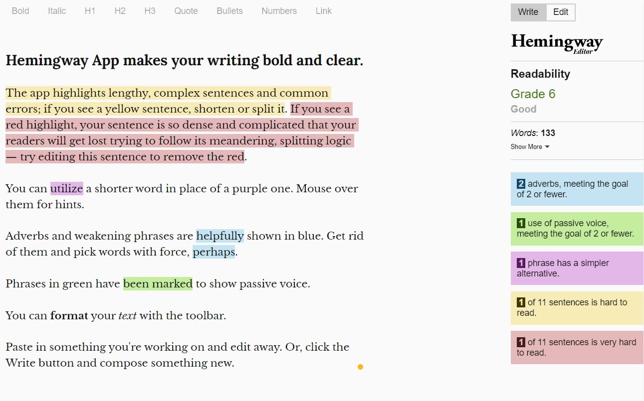 Hemingway App