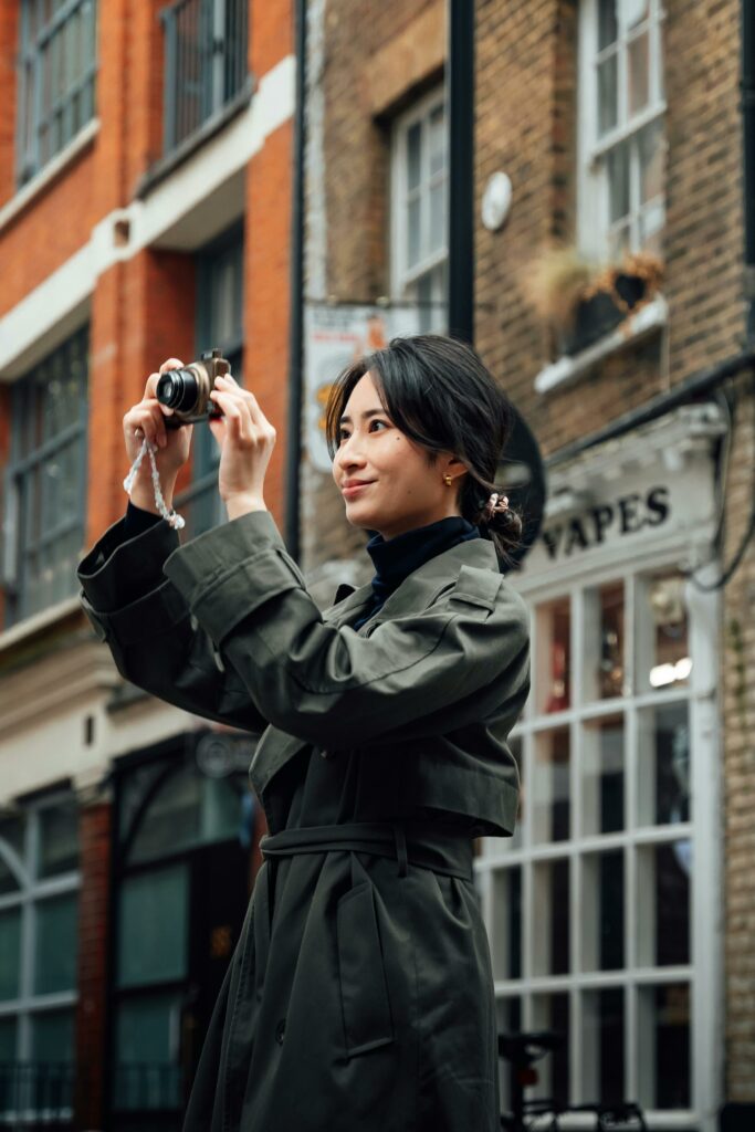 Travel writer taking destination photographs.