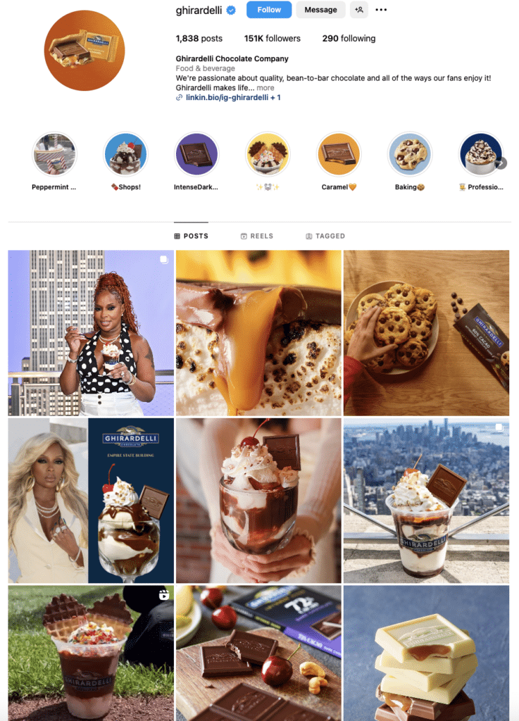 Ghirardelli’s Instagram